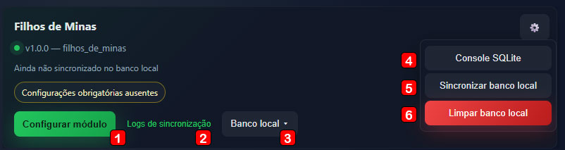 Módulo Filhos de Minas - Interface Completa