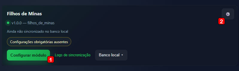 Módulo Filhos de Minas - Primeiro Acesso